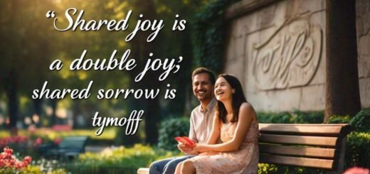 Shared joy is a double joy; shared sorrow is tymoff